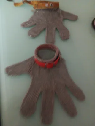 2 Guantes Malla Inoxidable