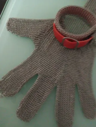 2 Guantes Malla Inoxidable