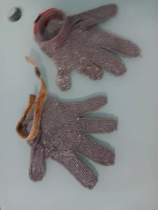 2 Guantes Malla Inoxidable