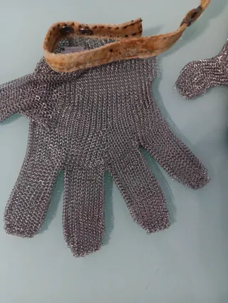 2 Guantes Malla Inoxidable