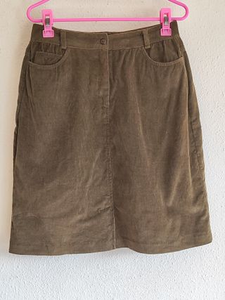 Falda pana marrón Baume vintage Talla L