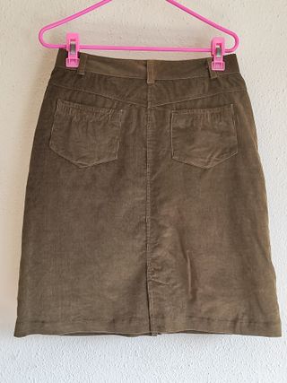 Falda pana marrón Baume vintage Talla L