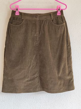 Falda pana marrón Baume vintage Talla L