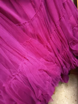 Vestido de flamenca buganvilla con volantes