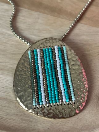 Conjunto collar y pendientes barco