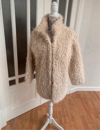 Abrigo Boucle Beige Vintage