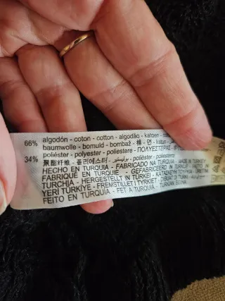 Top Zara Negro Talla M