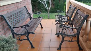 Conjunto Banco y sillones de jardín