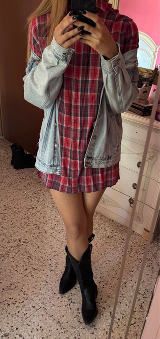 Camicia a quadri rossa