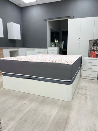 Canapé abatible tela y madera