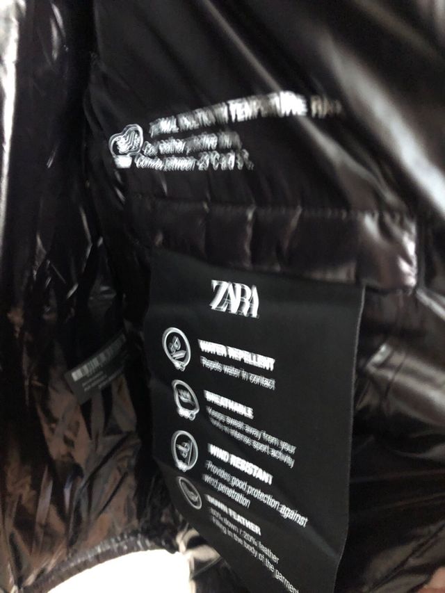 Chaqueta Zara Puffer Negra