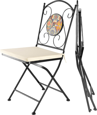 Set Tavolo 60 x 70 cm + 2 Sedie Pieghevoli con Dec