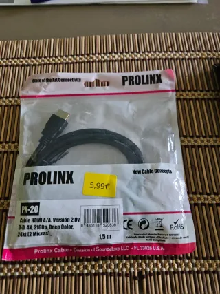 Cable HDMI PROLINX PX-20 1.5m 4K