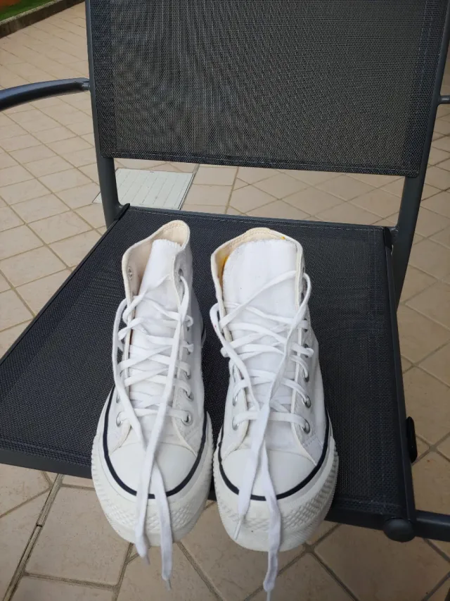 Converse All Stars Platform Bianche