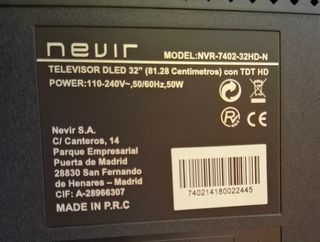 Televisión Nevir 32 TDT HD 3 HDMI