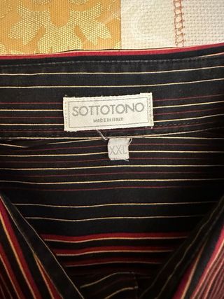 Camicia SOTTOTONO XXL righe nere rosse