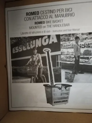 Cestino Esselunga giallo trolley