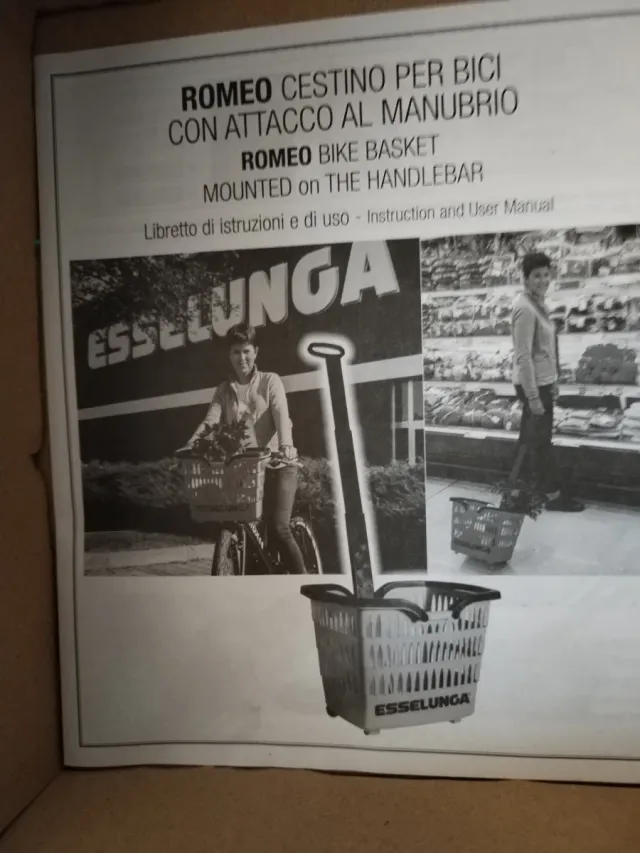 Cestino Esselunga giallo trolley