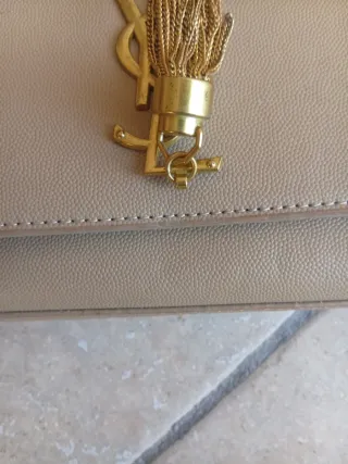 Borsetta Yves Saint Laurent Beige Oro