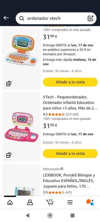 Ordenador Vtech para niños