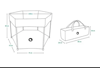 Parque infantil LIONELO Roel 6m-15kg