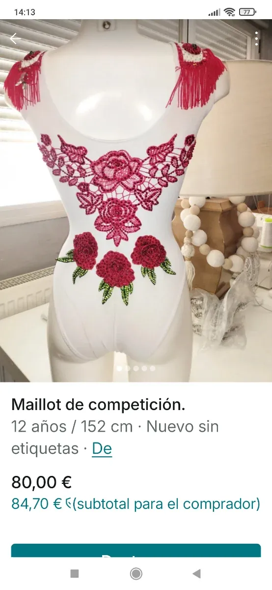 Maillot competición gimnasia rítmica