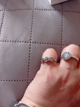 Anillo Pandora Flores Plata