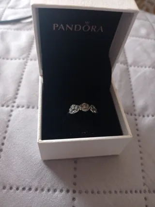 Anillo Pandora Flores Plata