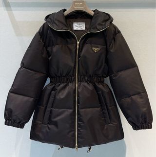 Abrigo Plumas Prada Negro