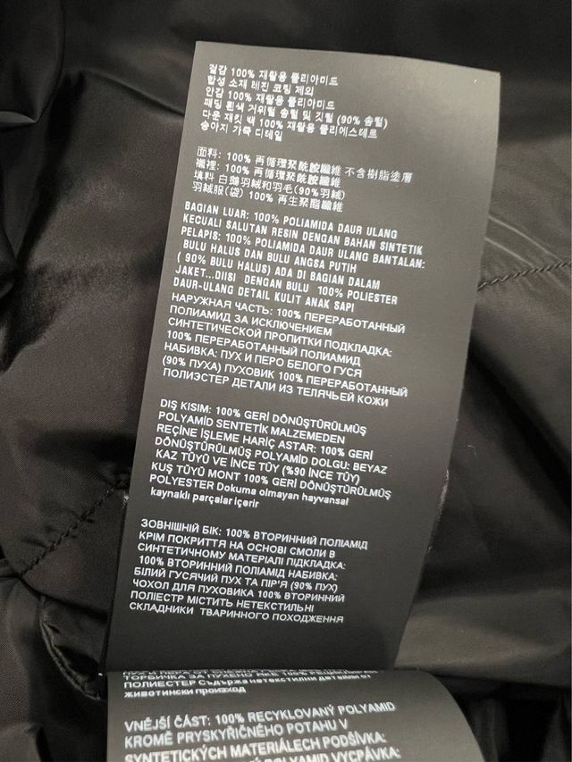 Abrigo Plumas Prada Negro