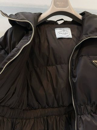 Abrigo Plumas Prada Negro