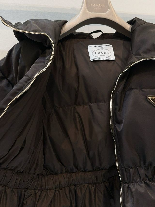 Abrigo Plumas Prada Negro