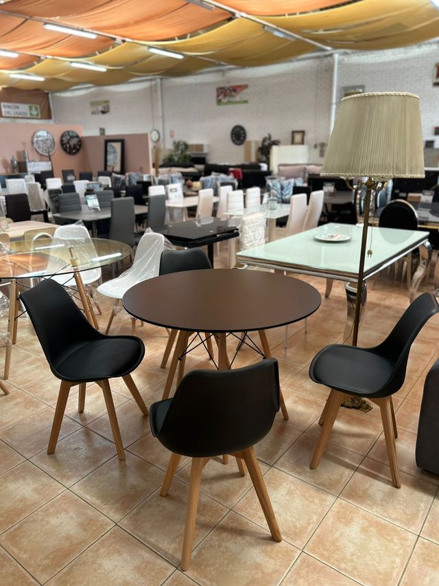 Tavolo da pranzo rotondo nero moderno NUOVO