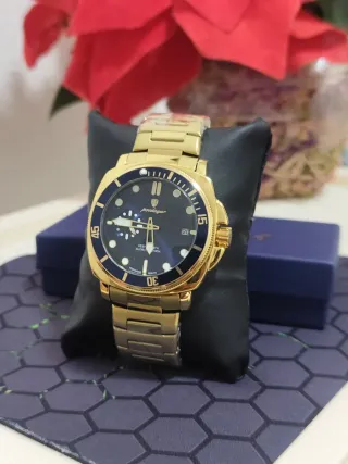 Reloj poedagar Hombre Dorado y Azul