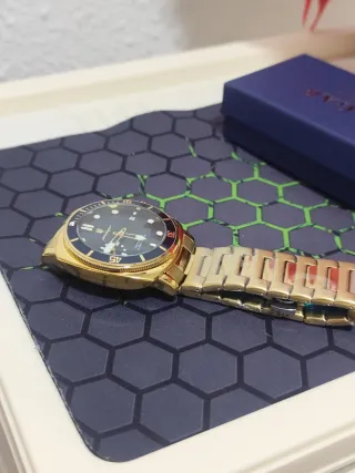 Reloj poedagar Hombre Dorado y Azul