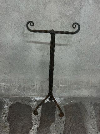 Porta Attrezzi Camino Vintage Ferro Battuto