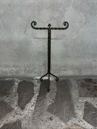 Porta Attrezzi Camino Vintage Ferro Battuto