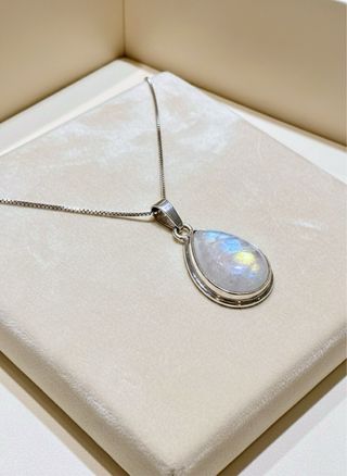 Colgante Piedra Luna Natural Plata de Ley 925