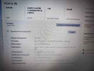 Acer Aspire 5750G Portátil Negro