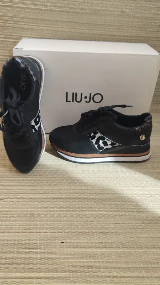 Sneakers Liu Jo donna nero inserti animalier