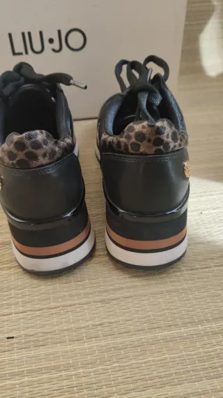 Sneakers Liu Jo donna nero inserti animalier