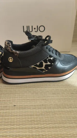 Sneakers Liu Jo donna nero inserti animalier