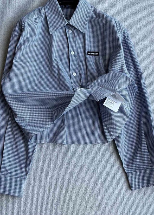 Camisa Miu Miu cuadros con uso original