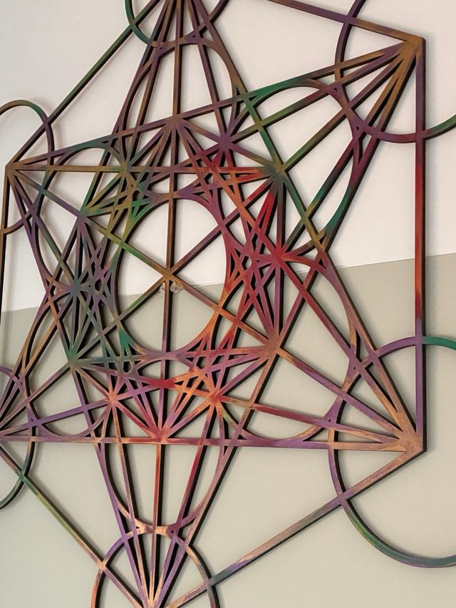 Metatrón Madera pintado a mano