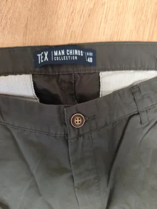Pantalón hombre verde oscuro talla 48