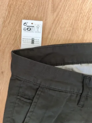 Pantalón hombre verde oscuro talla 48