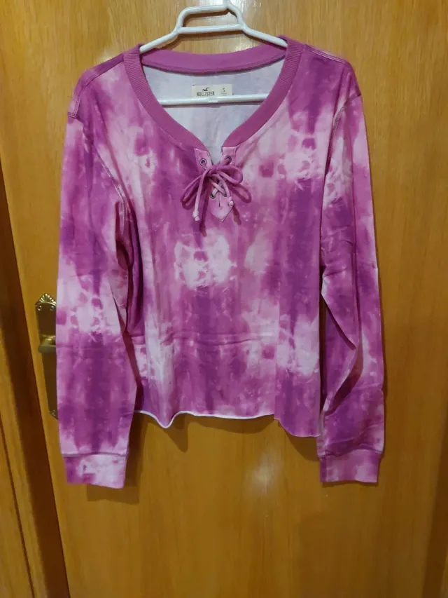 Camiseta Hollister rosa talla S