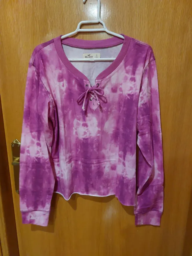 Camiseta Hollister rosa talla S