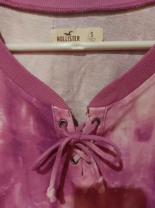Camiseta Hollister rosa talla S