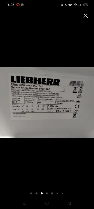 Cristal y cajón de congelador Liebherr